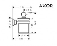 DOSIFICADOR JABON A PARED MONTREUX AXOR